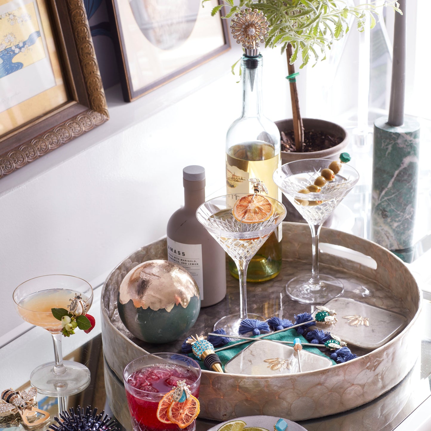 Quartz cocktail picks - Set of 6