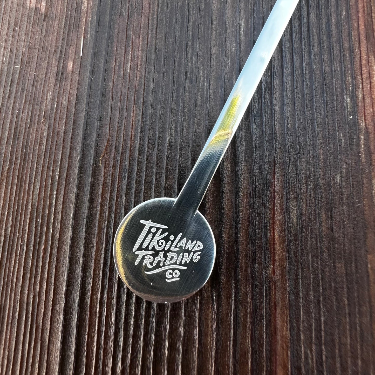 TikiLand Trading Co.'s 'Jade Tile' Sculpted Metal Enamel Swizzle Stick - Ready-To-Ship!
