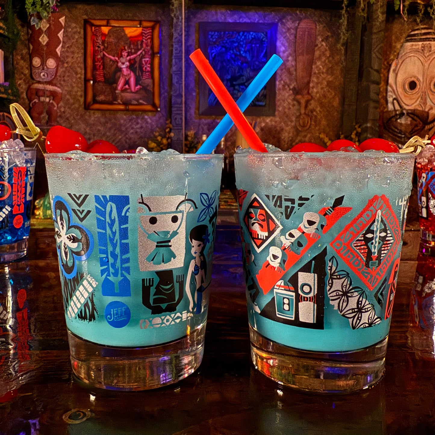 'Star Bars Silver' Mai Tai Cocktail Glass - Ready to Ship / Rolling Pre-Order