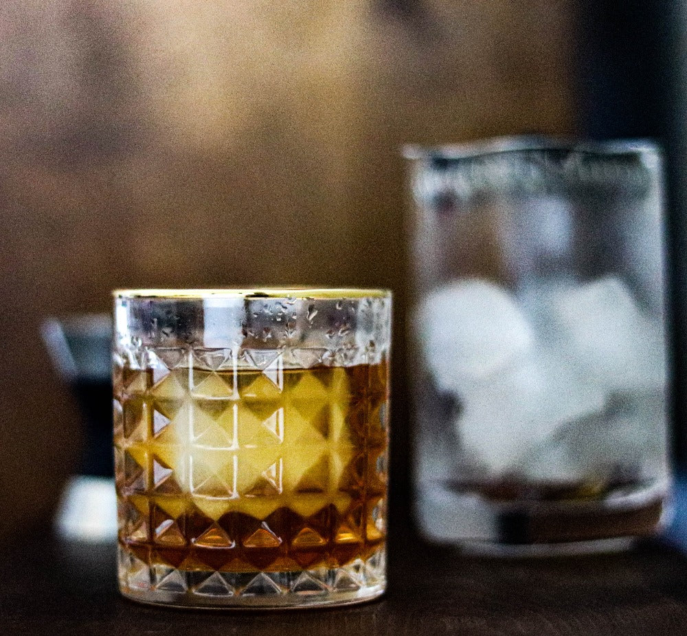 Gold Rimmed Whiskey Cocktail Glass