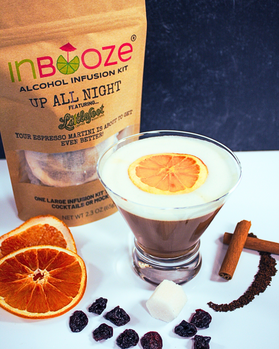 Up All Night - Espresso Martini Alcohol Infusion Kit - Coffee and Cocoa Cocktail Infusion