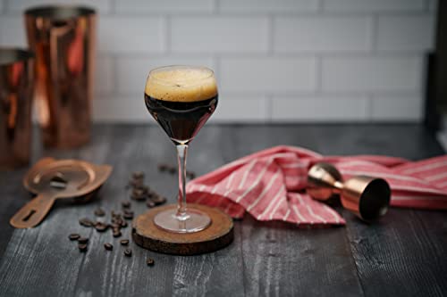 Amehla x The Educated Barfly Collection Teardrop Nick and Nora Cocktail Glass - 6-ounce, Set of 2