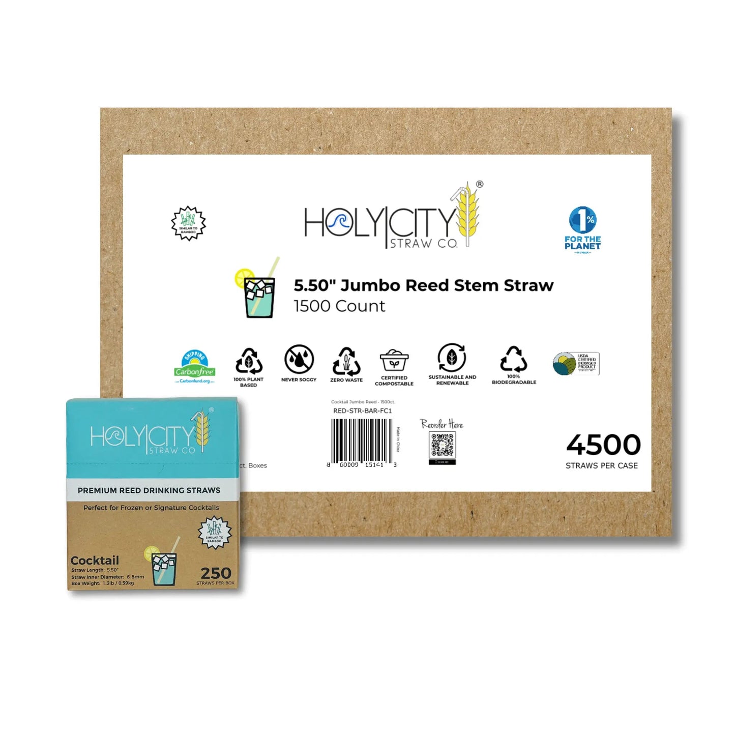 5.5" Jumbo Reed Straws