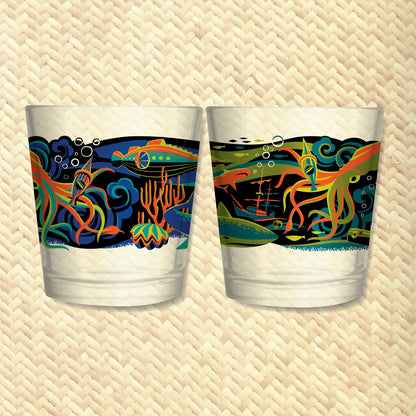 Jeff Granito's '20,000 Fears Under The Sea' Mai Tai Cocktail Glass (1) - Ready to Ship!