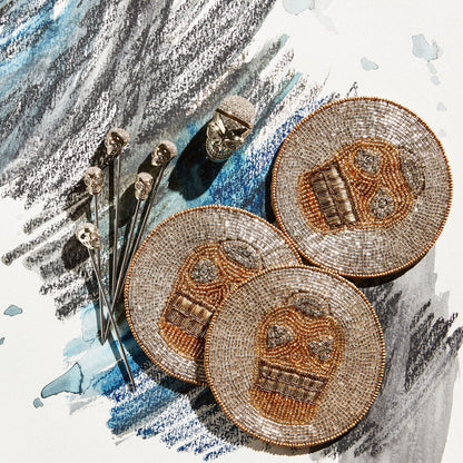 Skull coasters - Set of 4