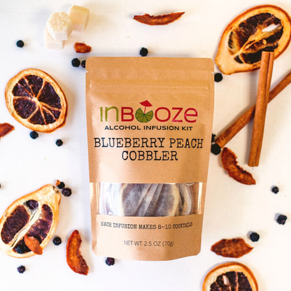 Blueberry Peach Cobbler Alcohol Infusion Cocktail or Mocktail Kit