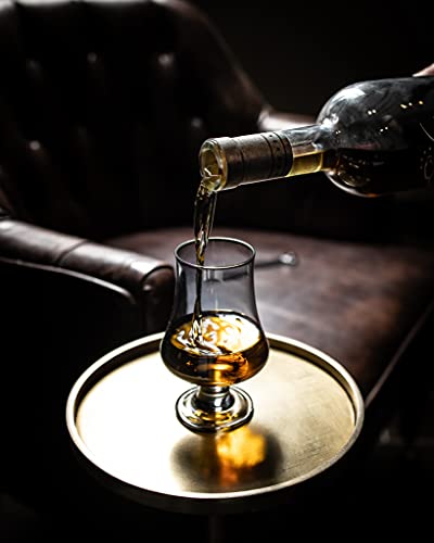 Amehla Whiskey Tasting Glass - Set of 2, 5-ounce Whisky Glasses with Water Dropper Pipette