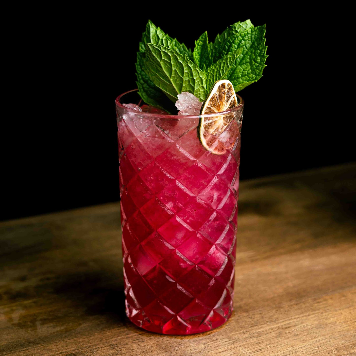 12-ounce Double Old Fashioned Cocktail Glasses, Japanese Diamond Cut Design, Weighted Lowball Rocks Tumbler Glasses