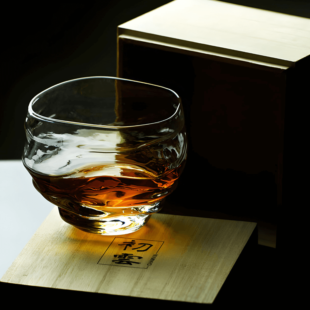 TsukiGlass Kai Japanese Crystal Whisky Glass