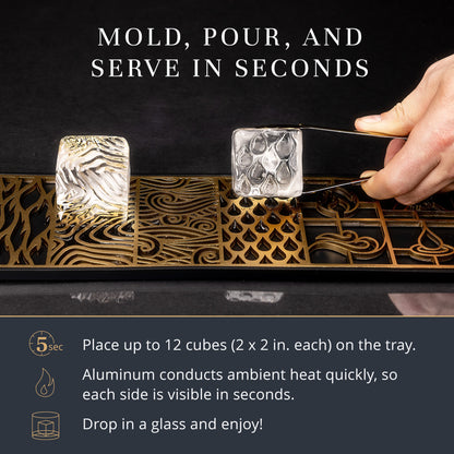 Elements Ice Design Tray for Clear Ice Cocktails and Whiskey