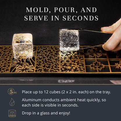 Seasons Ice Design Tray for Clear Ice Cocktails and Whiskey