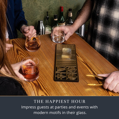 Patterns Ice Designer Tray for Clear Ice Cocktails and Whiskey