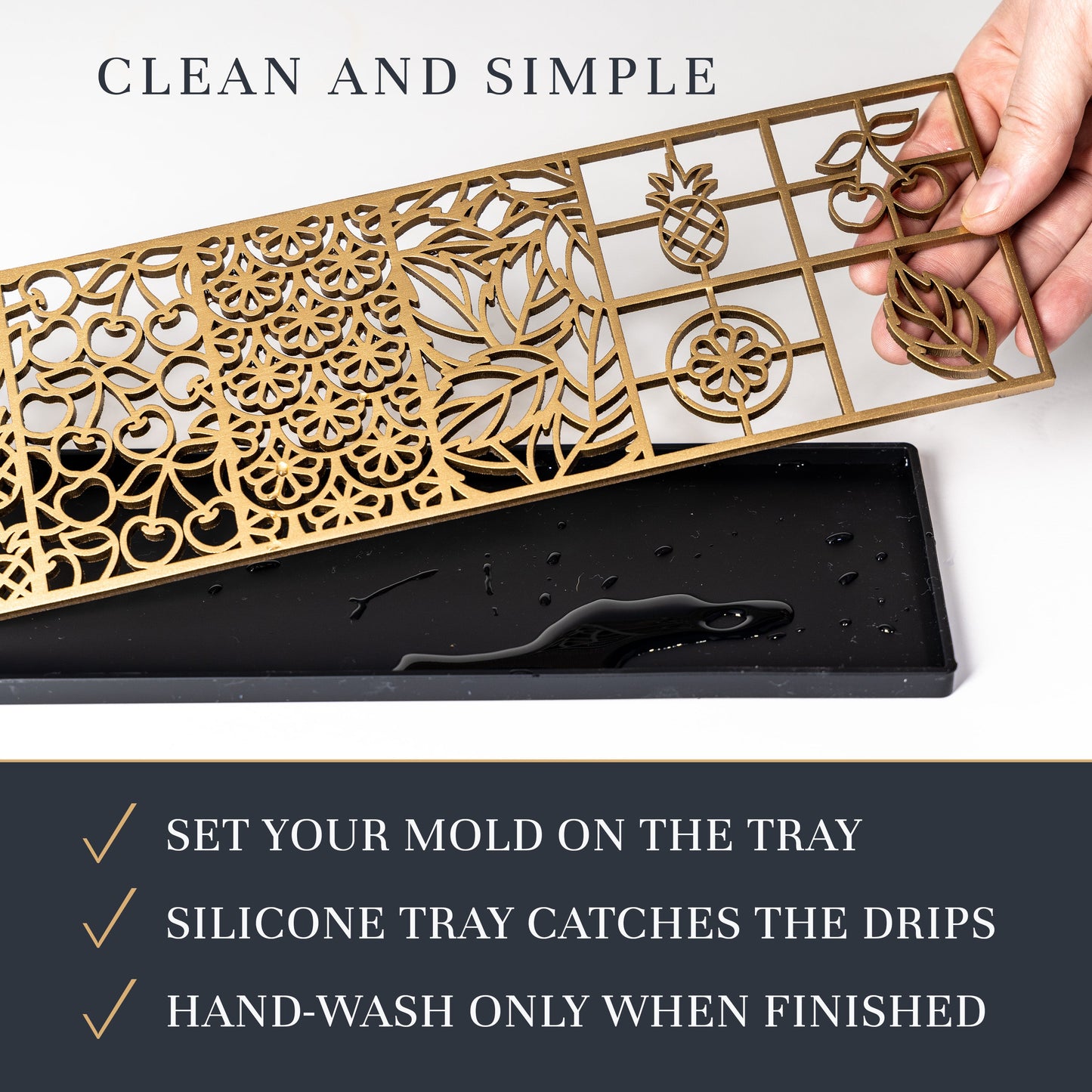 Botanicals Ice Design Tray for Clear Ice Cocktails and Whiskey