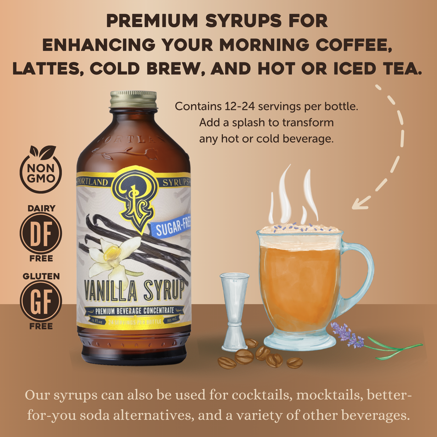 Portland Syrups Sugar Free Vanilla Syrup