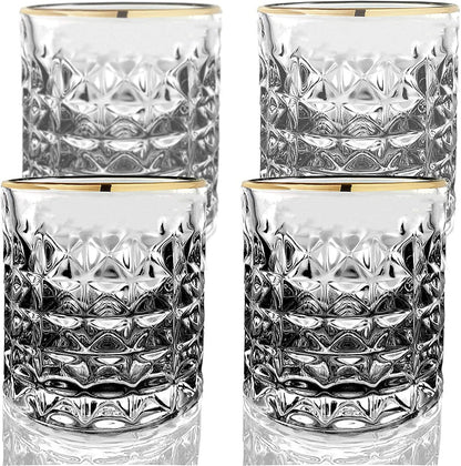 Gold Rimmed Whiskey Cocktail Glass