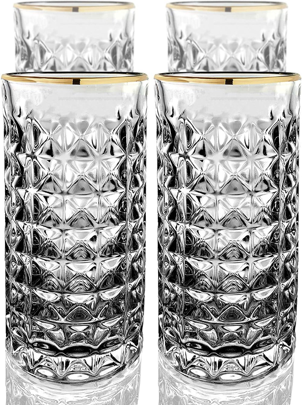 Gold Rimmed Highball Collins Glass
