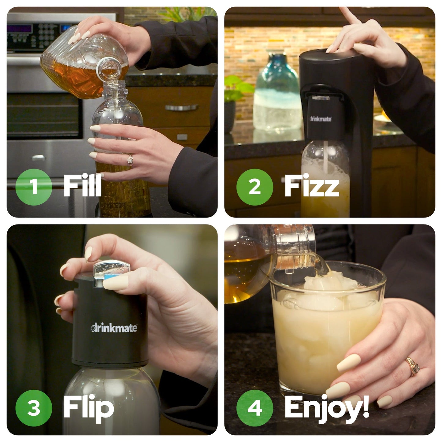 OmniFizz ULTIMATE BUNDLE, Sparkling Water and Soda Maker, Carbonates ANY Drink