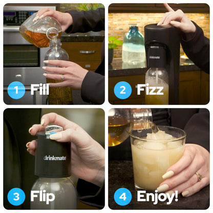 OmniFizz SPECIAL BUNDLE, Sparkling Water and Soda Maker, Carbonates ANY Drink