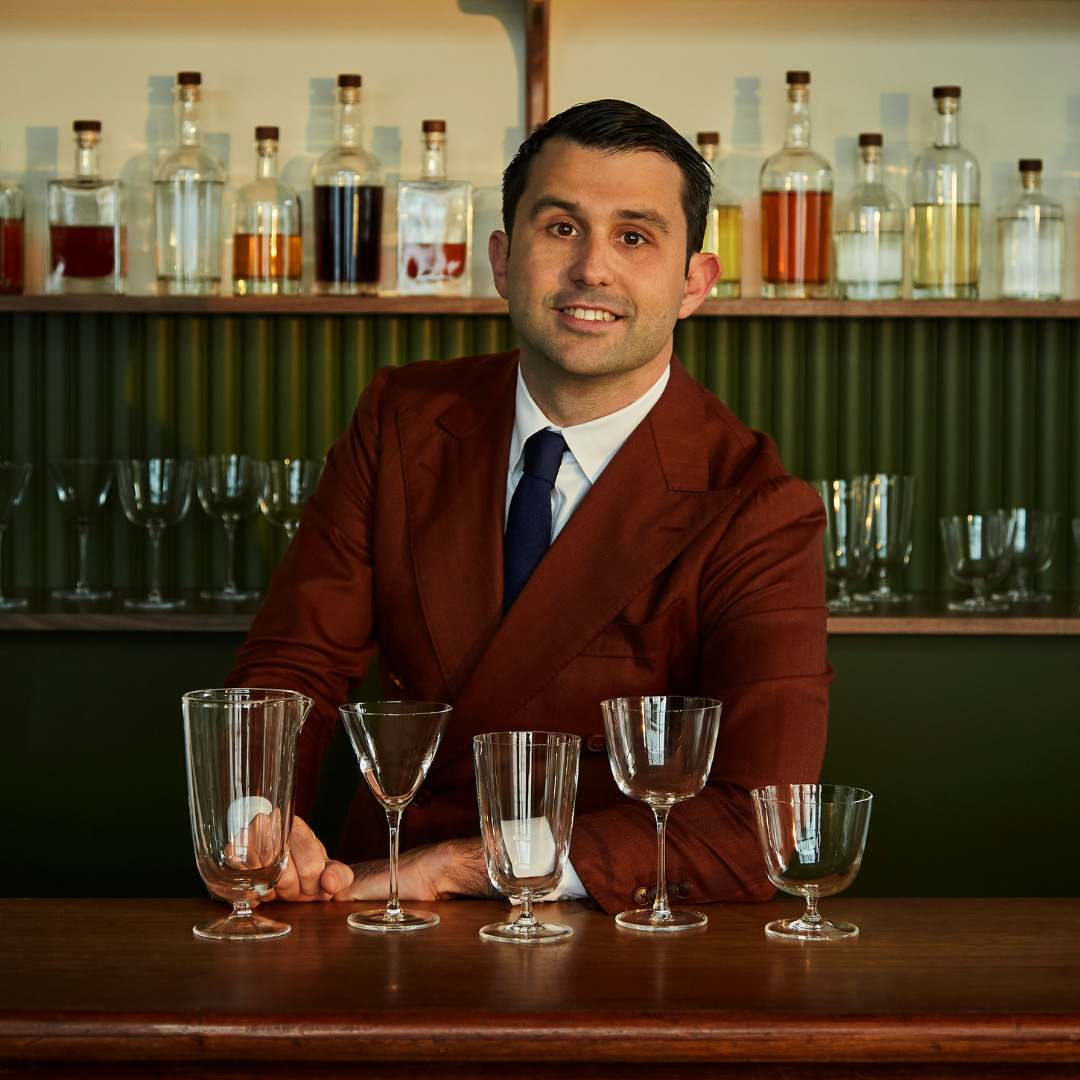 NUDE USA Bar/Giani Set of 4 Cocktail Glass Long