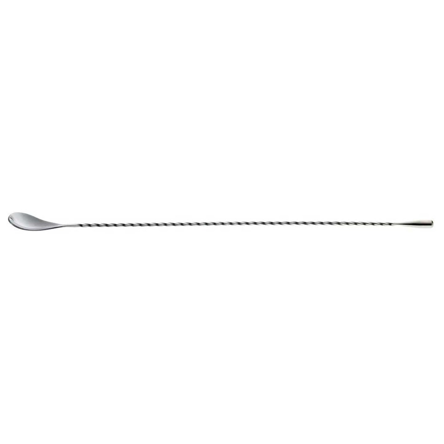 A Stainless Steel Barfly Teardrop Bar Spoon, End 15 3/4 in (40 cm) on a white background