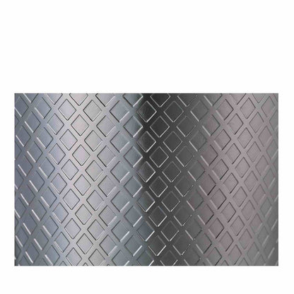 A close-up of the Barfly Gun Metal Black colored diamond lattice shaker cocktail tin set of 18 oz and 28 oz on a white background