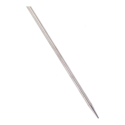 A close-up of the 4.5 inch Stainless Steel Barfly Cocktail Pick, with a Pineapple on the end on a white background.