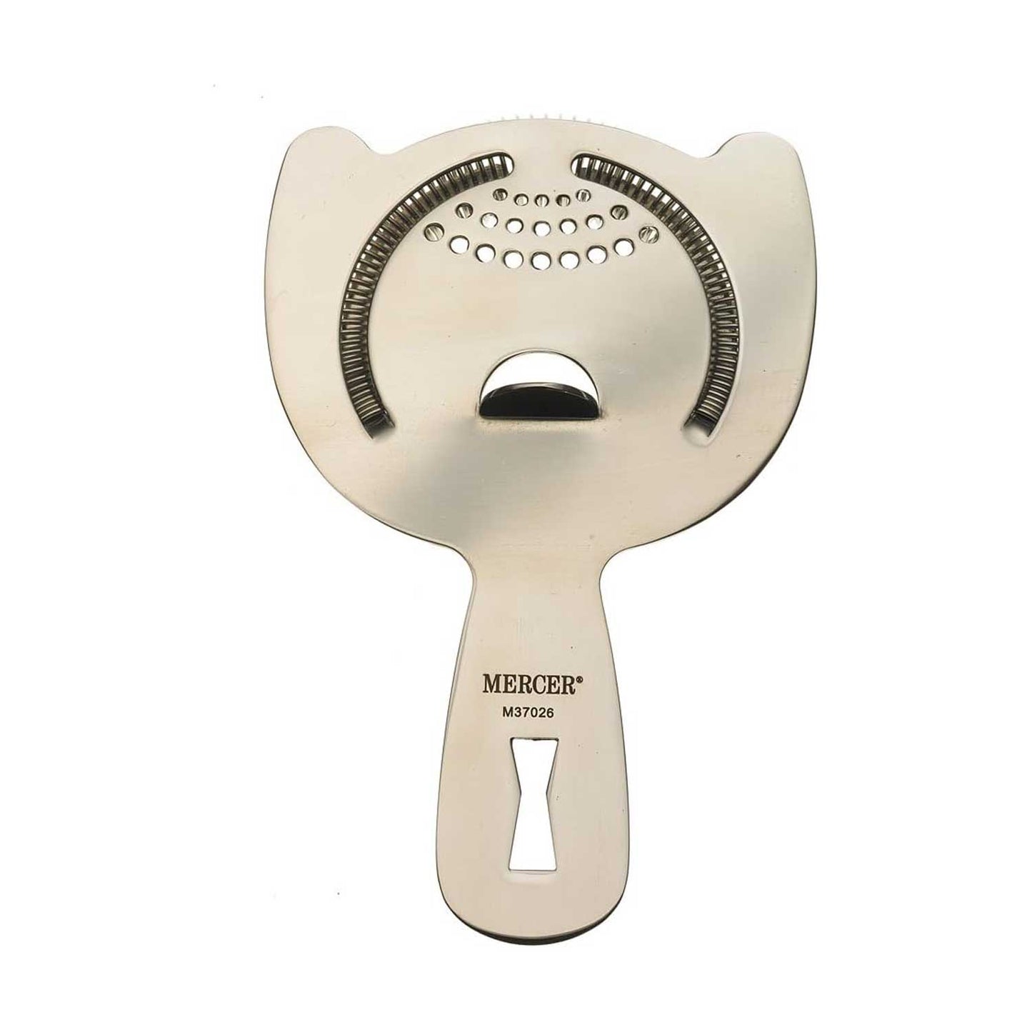 A Stainless Steel Barfly Heavy Duty Spring Bar Strainer on a white background