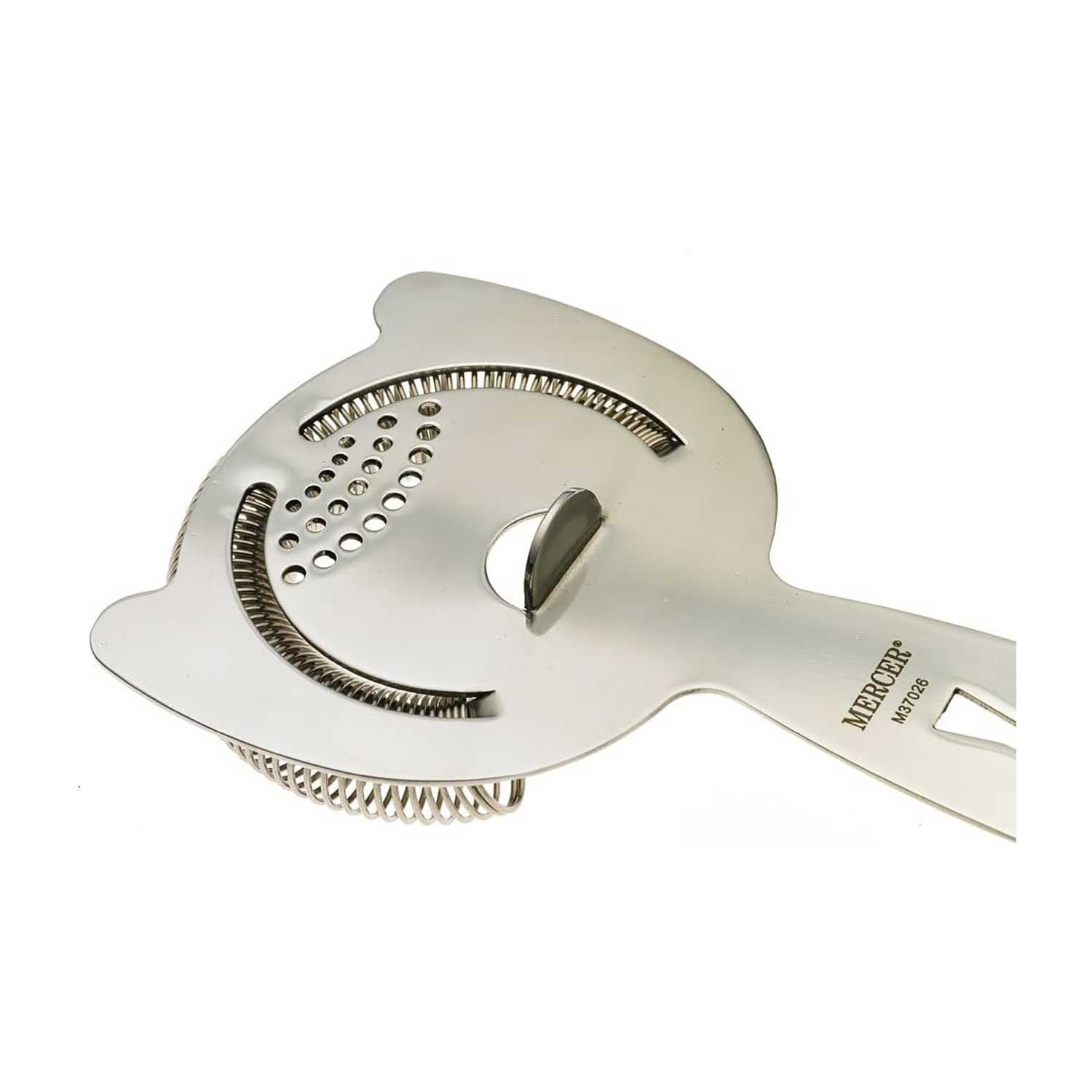 A Stainless Steel Barfly Heavy Duty Spring Bar Strainer on a white background