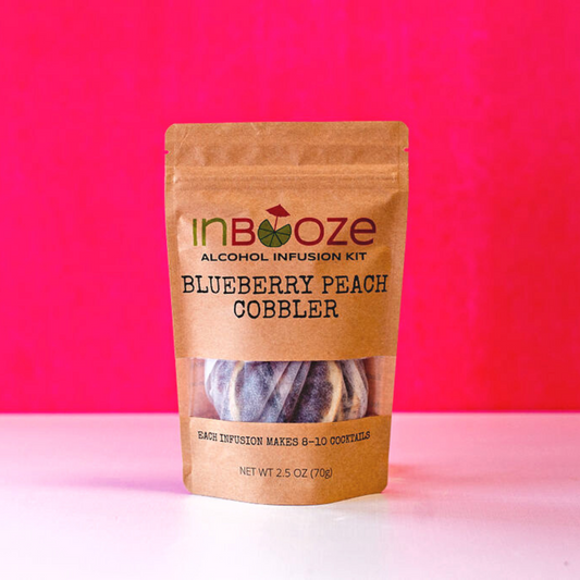 Blueberry Peach Cobbler Alcohol Infusion Cocktail or Mocktail Kit