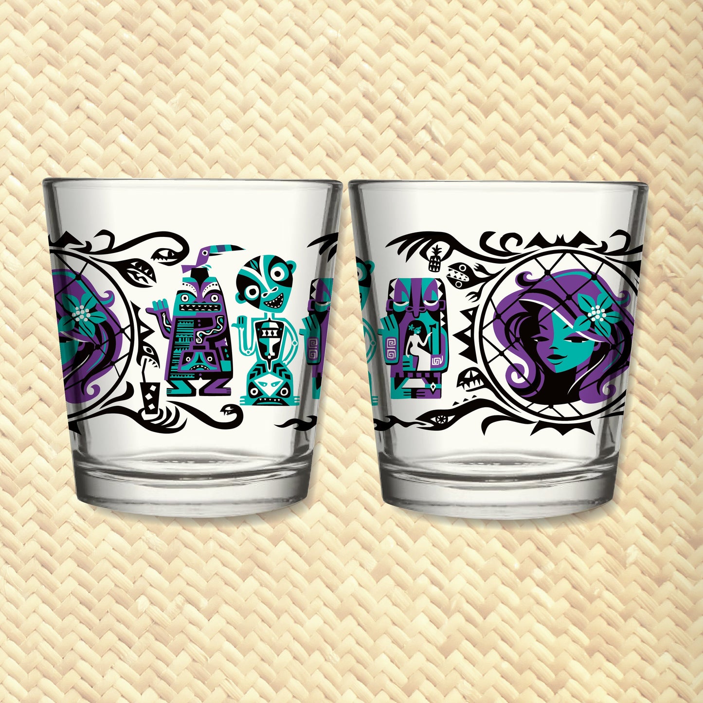 Jeff Granito's 'Calling All Spirits' Mai Tai Cocktail Glass (1) - Ready to Ship!