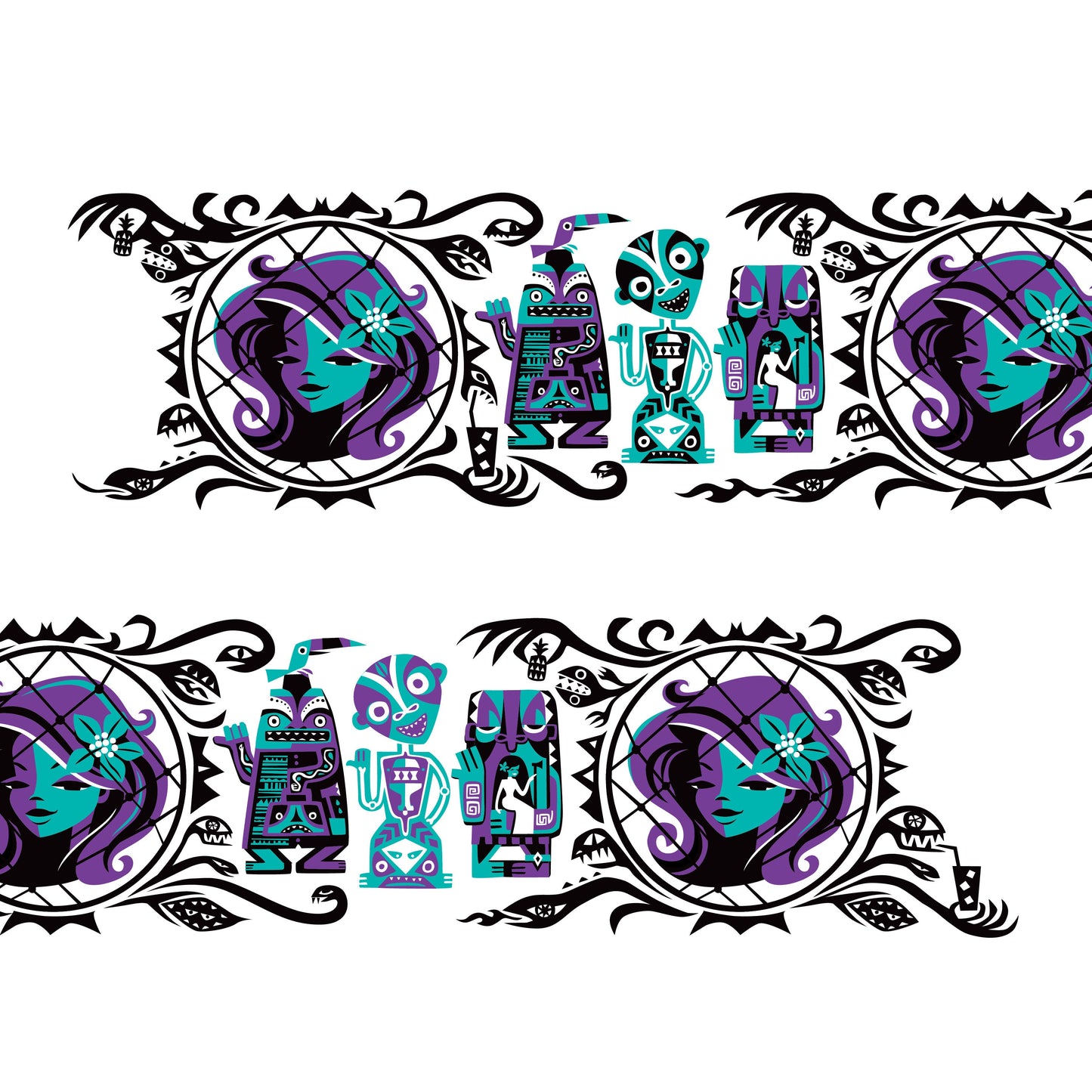 Jeff Granito's 'Calling All Spirits' Mai Tai Cocktail Glass (1) - Ready to Ship!