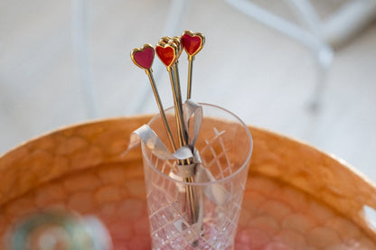 Heart swizzle sticks