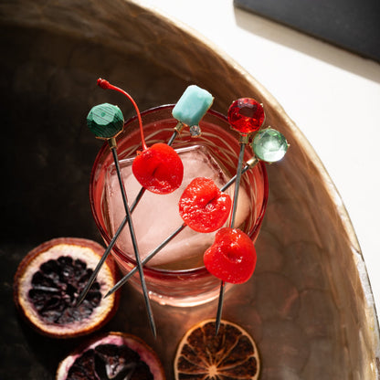 Bright gem cocktail picks - Set of 6