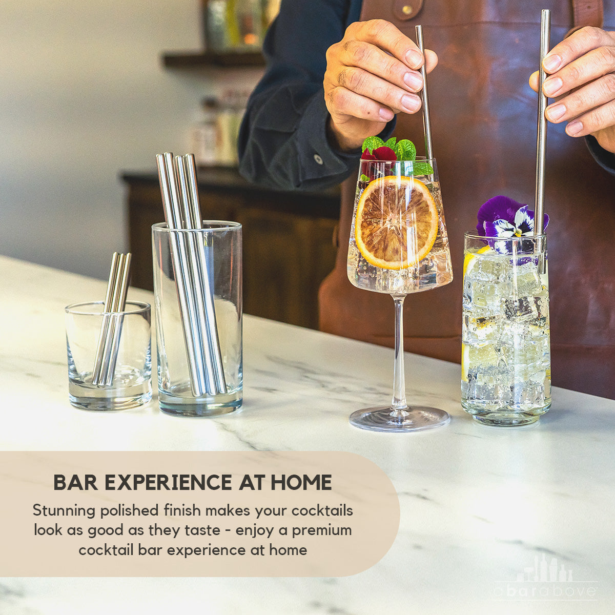 Stainless Steel Metal Cocktail Straws