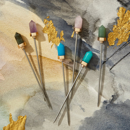 Quartz cocktail picks - Set of 6