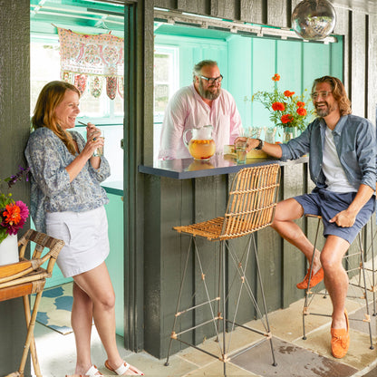 Stripey bee metal straws - Set of 4