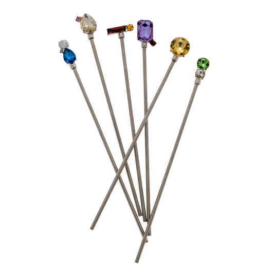 Jeweled swizzle sticks