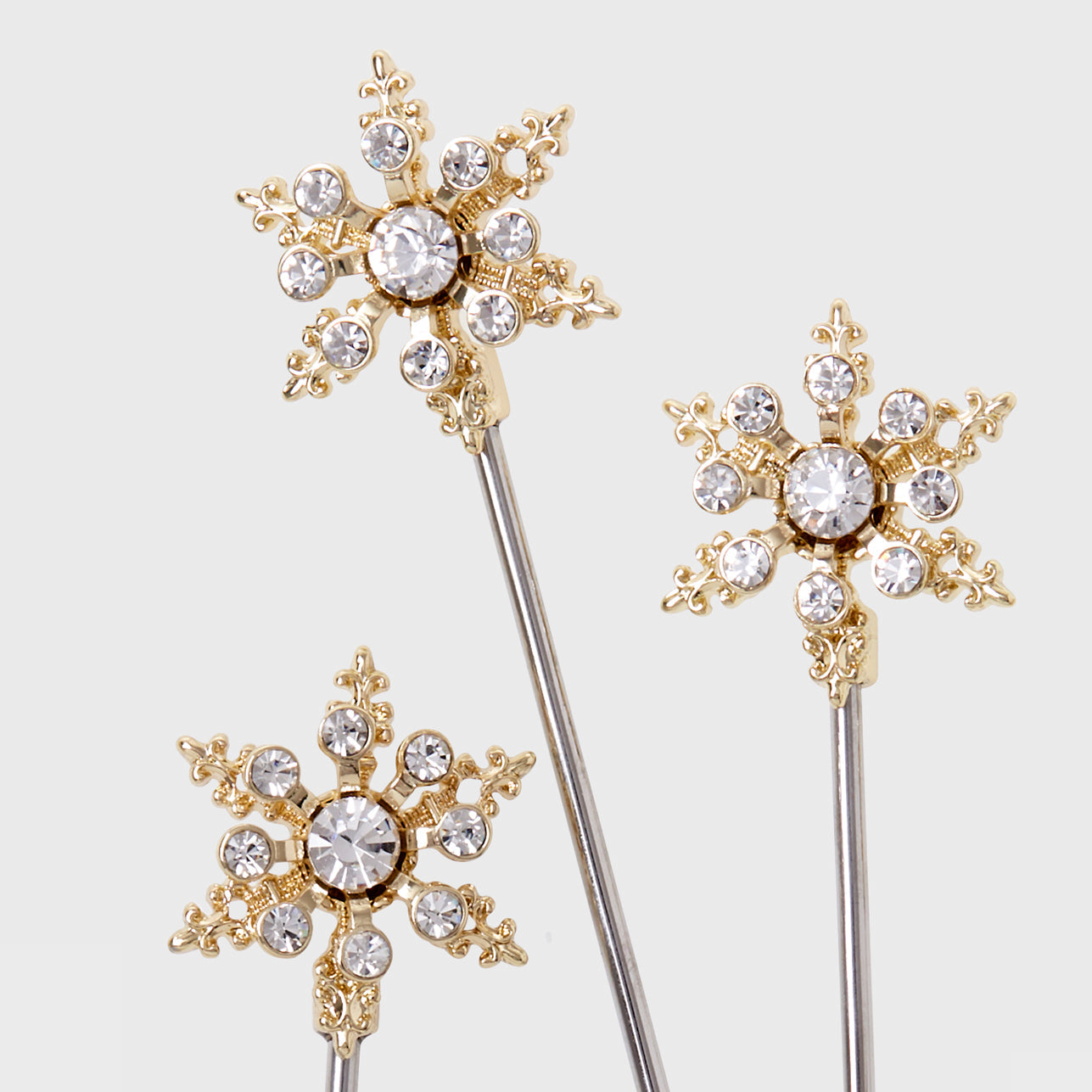 Snowflake cocktail picks, crystal - Set of 6