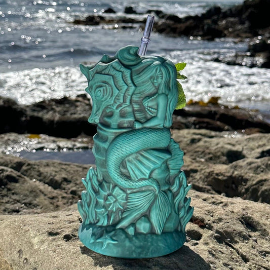 Siren of the Seas Tiki Mug, sculpt by Thor - Ready to Ship! (FREE SHIPPING in U.S.)