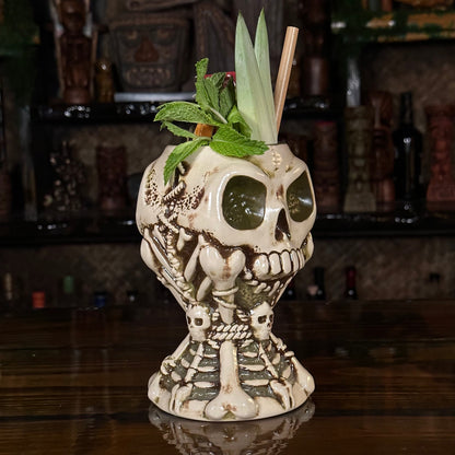 Jeff Granito's Calix Mortis II ceramic Tiki Mug, sculpted by Thor - Ready to Ship! (FREE Shipping in U.S.)