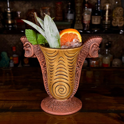 Doug Horne's Outrigger Chalice Tiki Mug, sculpted by Thor - Ready to Ship (FREE SHIPPING in U.S.)