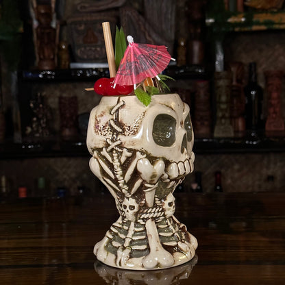 Jeff Granito's Calix Mortis II ceramic Tiki Mug, sculpted by Thor - Ready to Ship! (FREE Shipping in U.S.)