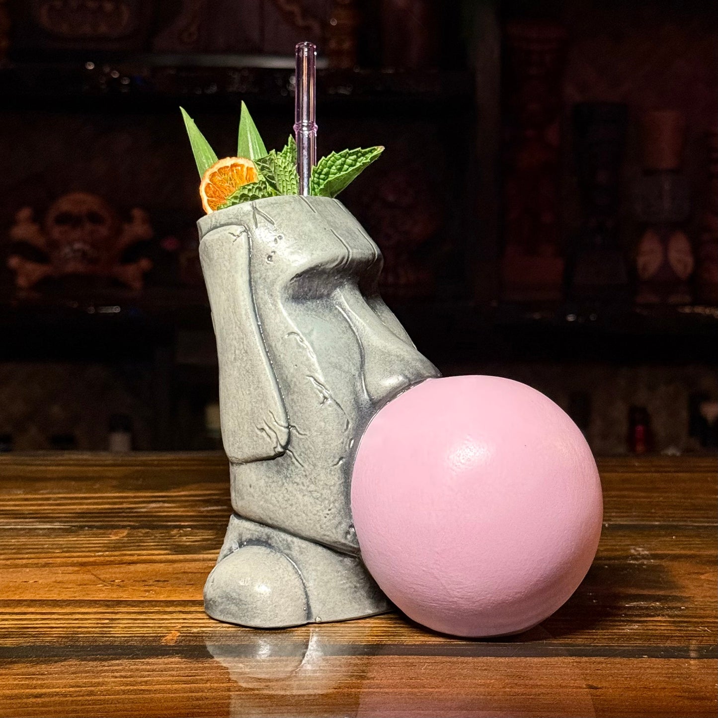 Yum Yum Gum Gum ceramic (Light Bubble) Tiki Mug - Limited Release of 150 - Made in USA - Ready to Ship