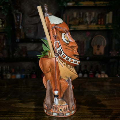 Danielle Mann's "Headhunter Trophy" - Ceramic Tiki Mug - Ready to Ship! (FREE Shipping in U.S.)