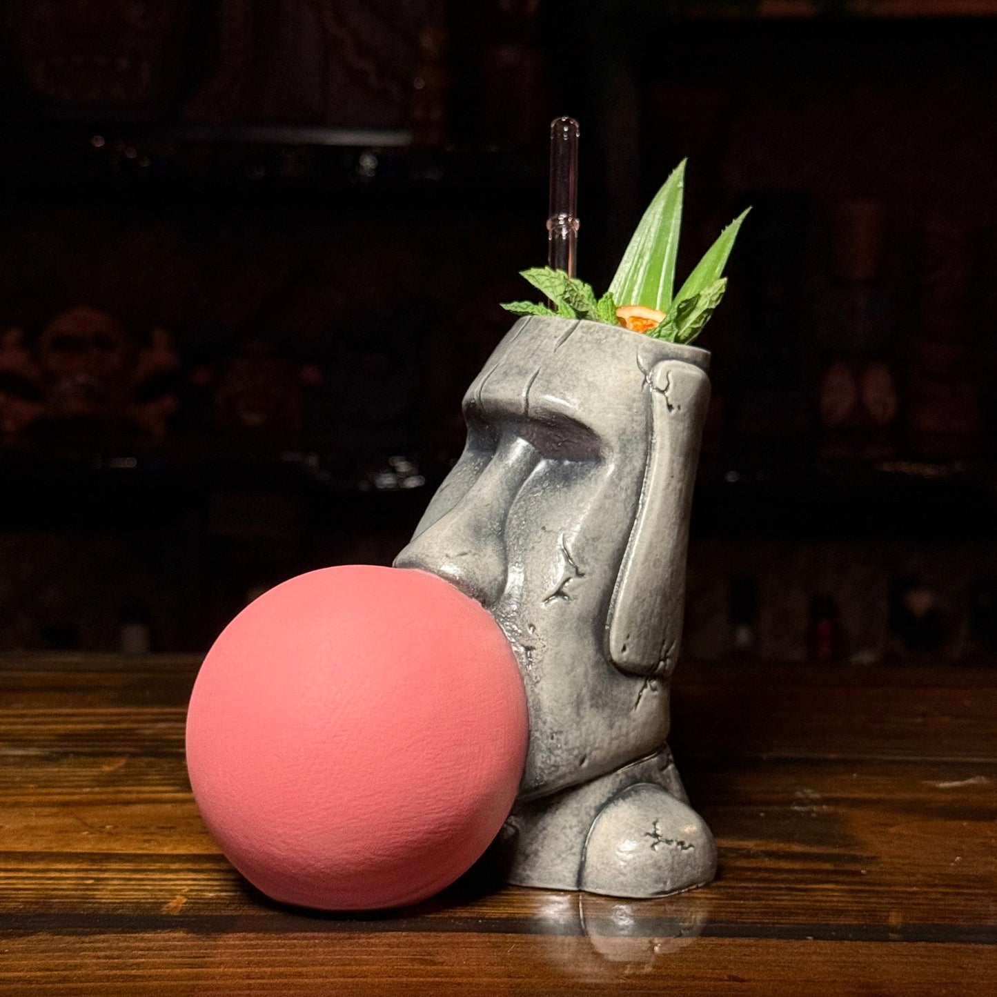 Yum Yum Gum Gum ceramic (Dark Bubble) Tiki Mug - Limited Release of 150 - Made in USA - Ready to Ship