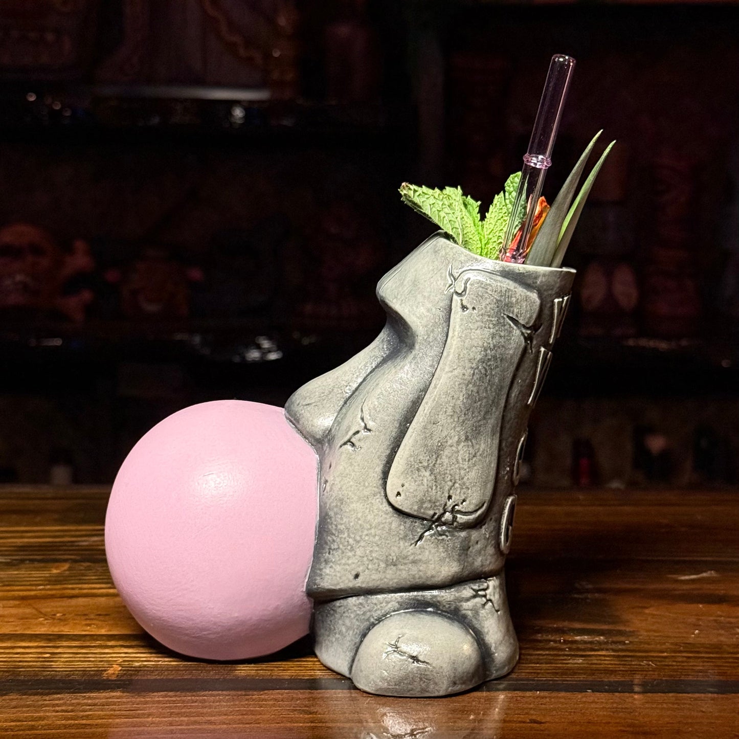 Yum Yum Gum Gum ceramic (Light Bubble) Tiki Mug - Limited Release of 150 - Made in USA - Ready to Ship