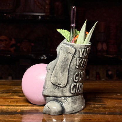 Yum Yum Gum Gum ceramic (Light Bubble) Tiki Mug - Limited Release of 150 - Made in USA - Ready to Ship