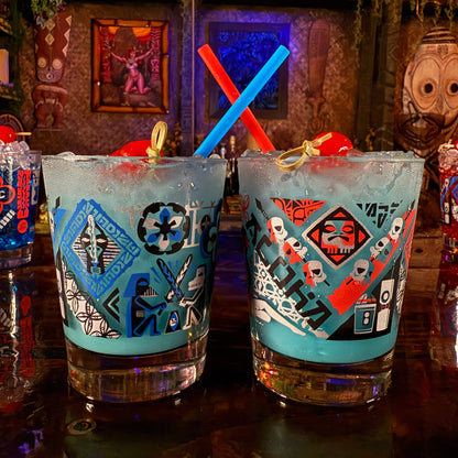 'Star Bars Silver' Mai Tai Cocktail Glass - Ready to Ship / Rolling Pre-Order