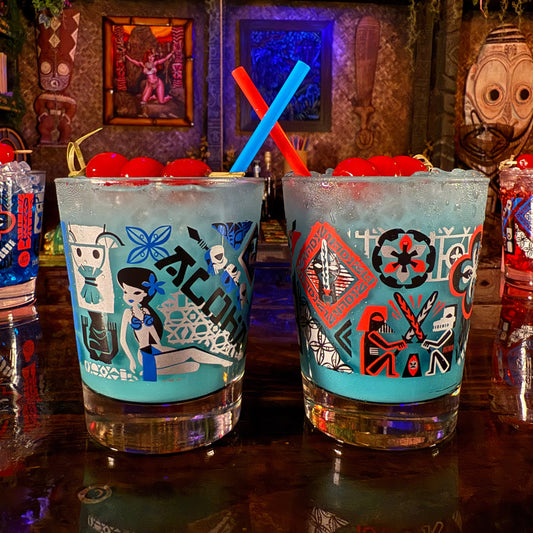 'Star Bars Silver' Mai Tai Cocktail Glass - Ready to Ship / Rolling Pre-Order