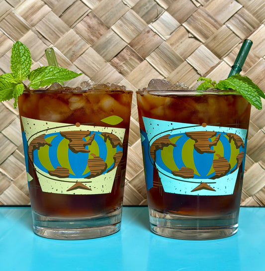 Witco Decor's 'World Renown' Mai Tai Cocktail Glass (1) - Ready to Ship!